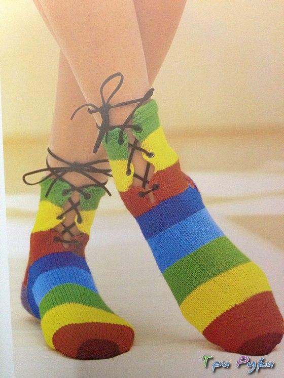 Носки со шнуровкой