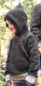Детский пуловер с капюшоном
