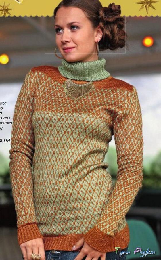 Вязаный пуловер с люрексом