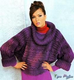 Лиловый пуловер 
