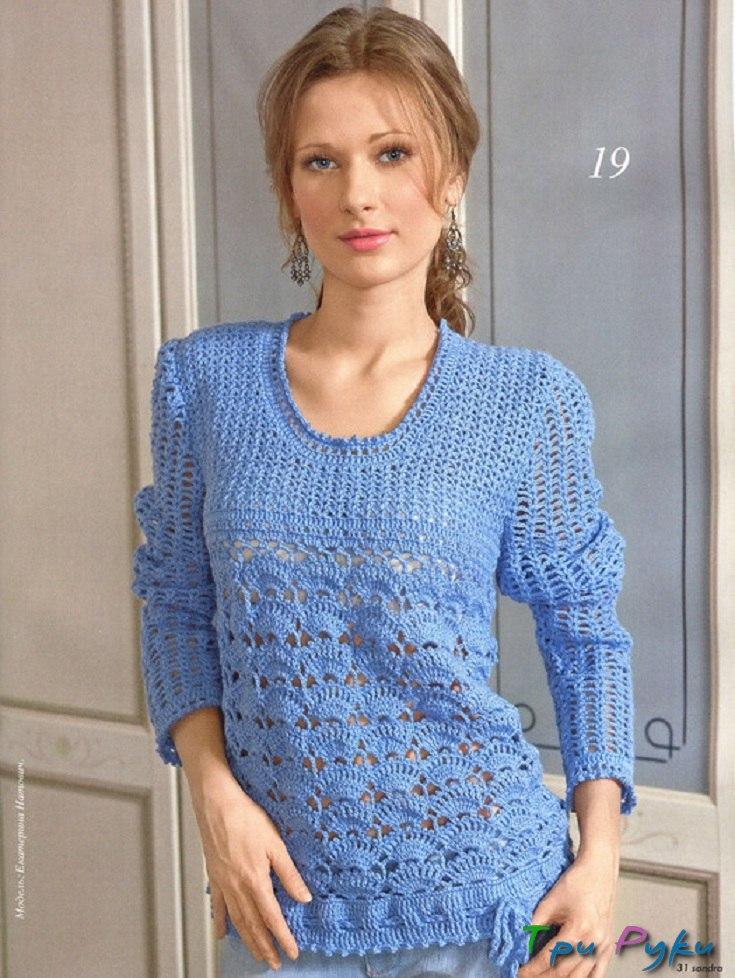Blue crochet cardigan (2)