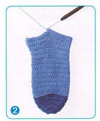 Вязание носков крючком от мыска