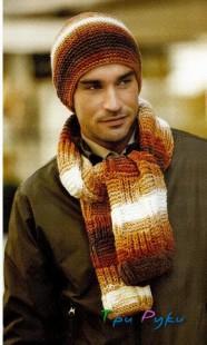 Мужские шарф и шапка