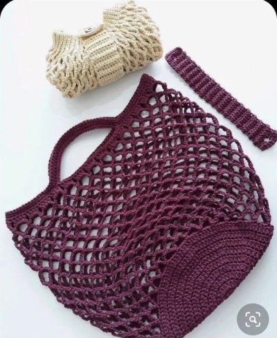 Элегантная сумка ручной работы фиолетового цвета 27