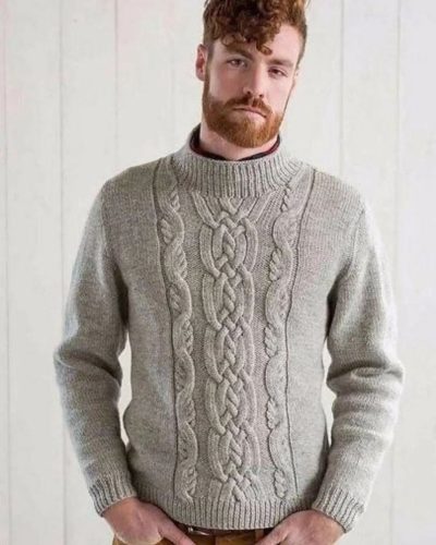 Элегантный свитер для мужчины с высоким горлом 29