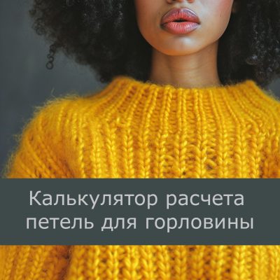 Калькулятор расчета петель для классической круглой горловины 29