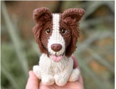 Собачка Колли - игрушка амигуруми